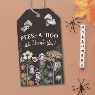 Cute Peek-a-Boo Halloween Baby Shower Favours Gift Tags