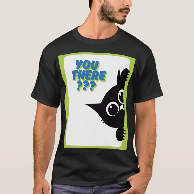 Cute Peekaboo Cat T-Shirt (Front)