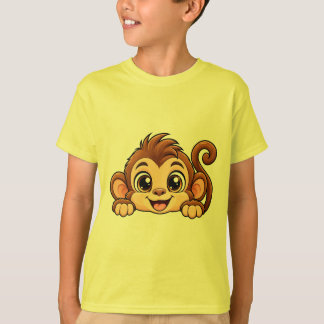Cute Peekaboo Monkey T-Shirt