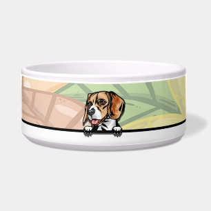 Cute Peeking Beagle, food or drink