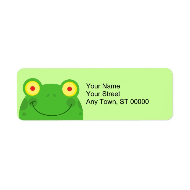 cute peeking cartoon frog froggy face (Front)