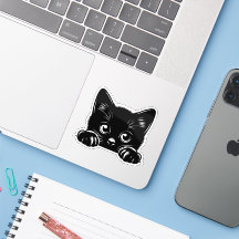 Cute Peeking Cat
