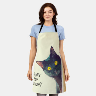 Cute Peeking Cat Design Apron