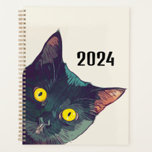 Cute Peeking Cat Design Planner/Organiser Planner