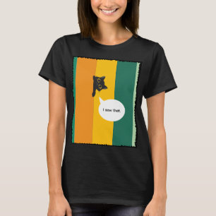 Cute Peeking Cat Funny Cat Lover Gift T-Shirt