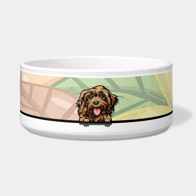 Cute Peeking Cockapoo, food or drink (Front)