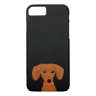 Cute Peeking Dachshund   Wiener Dog Puppy Doxie Case-Mate iPhone Case