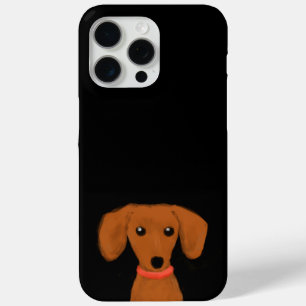 Cute Peeking Dachshund Wiener Dog Puppy Doxie iPhone 15 Pro Max Case