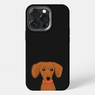 Cute Peeking Dachshund Wiener Dog Puppy Doxie iPhone 13 Pro Case