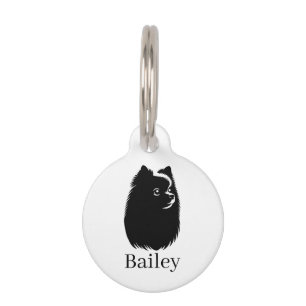 Cute Peeking Dog Vector Illustration Pet Tag