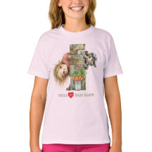 Cute Peeking Girl and Cute Peeking Goat T-Shirt