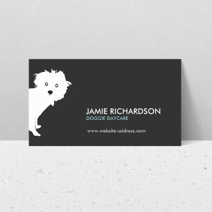 Cute Peeking Pup Business Card