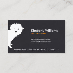 Cute Peeking Pup Dog Walker, Groomer, Trainer Business Card