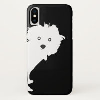 Cute Peeking Pup on Black