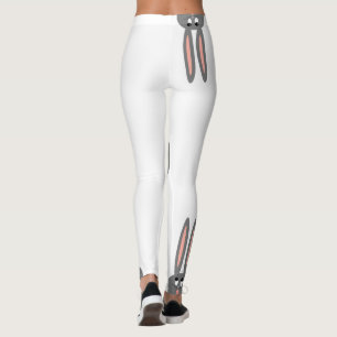 Cute Peeping Bunnies Easter Leggings