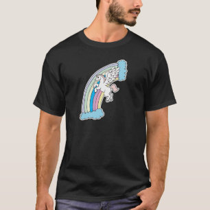 cute pegasus and rainbow design T-Shirt