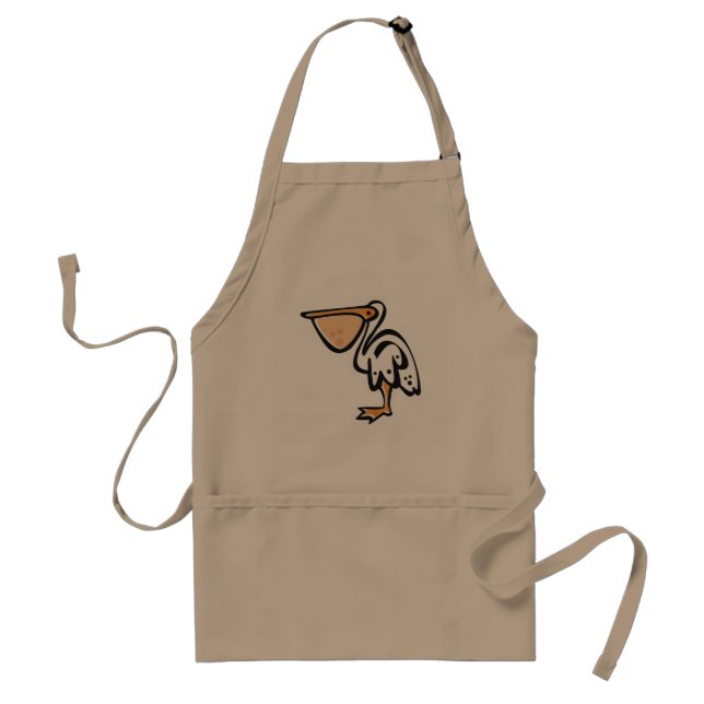 Cute Pelican; Colourful Standard Apron (Front)