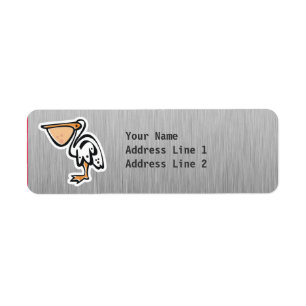 Cute Pelican; Metal-look