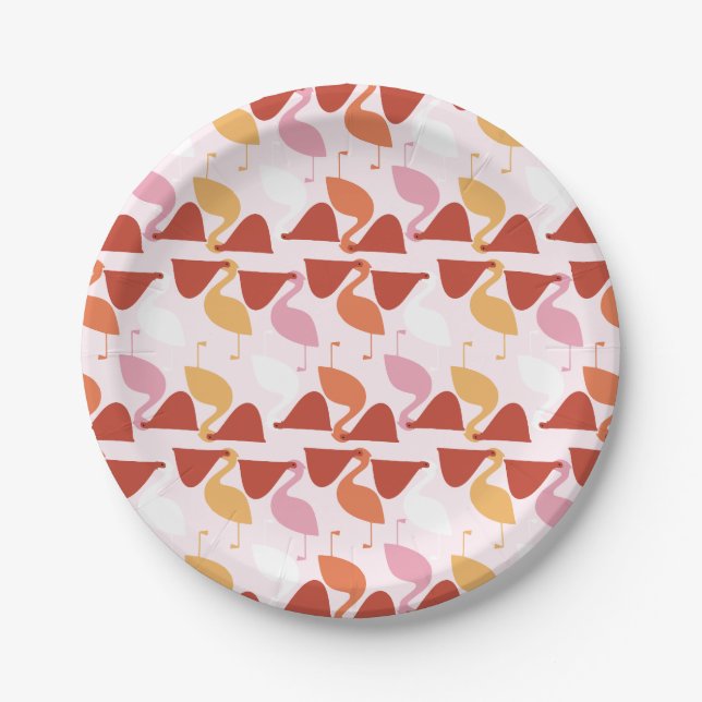 Cute Pelican Paper Plates (Front)