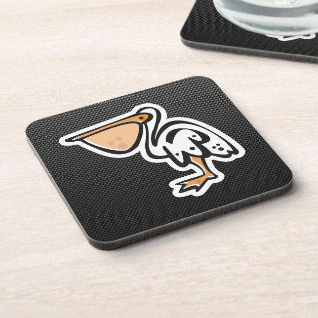 Cute Pelican; Sleek Coaster (Left Side)