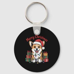 Cute Pembroke Welsh Corgi Christmas Funny Dog Love Key Ring