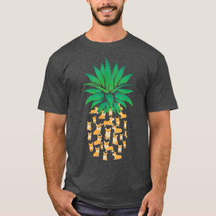 Cute Pembroke Welsh Corgi Dogs Pineapple Men Women T-Shirt