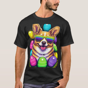 Cute Pembroke Welsh Corgi Easter Eggs Dog Costume T-Shirt
