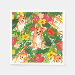 Cute Pembroke Welsh Corgi Pattern Napkin