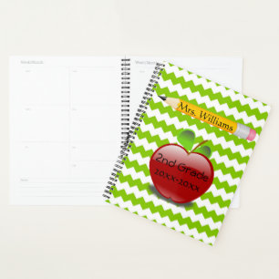 Cute Pencil/Apple Custom Teacher Planner