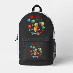  Cute Pencil on Skateboard   Fun Back to School  Printed Backpack