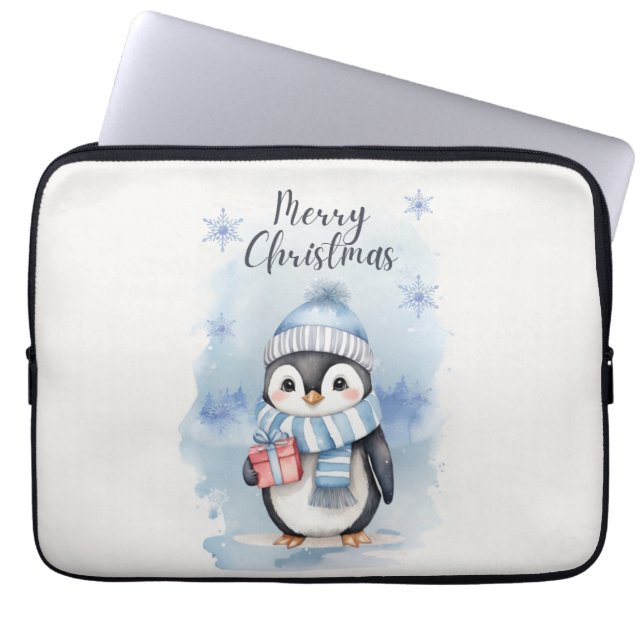 "Cute Penguin 2" Laptop Sleeve (Front)
