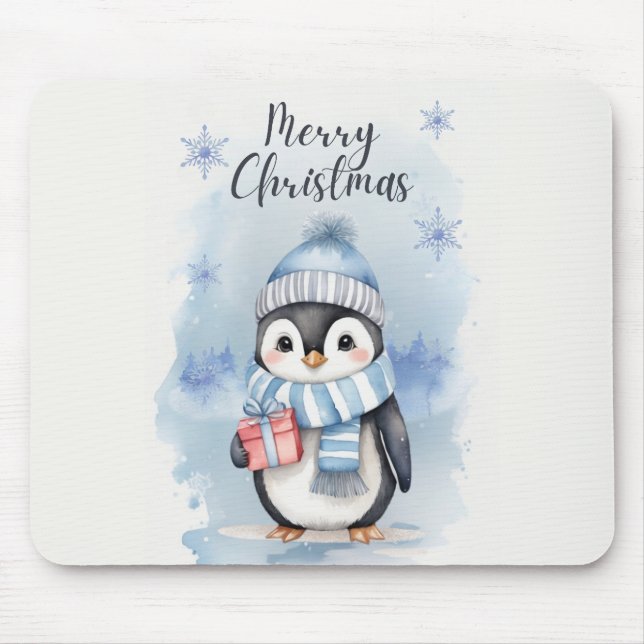 Cute Penguin 2 Mouse Mat (Front)
