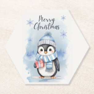 Cute Penguin 2 Paper Coaster