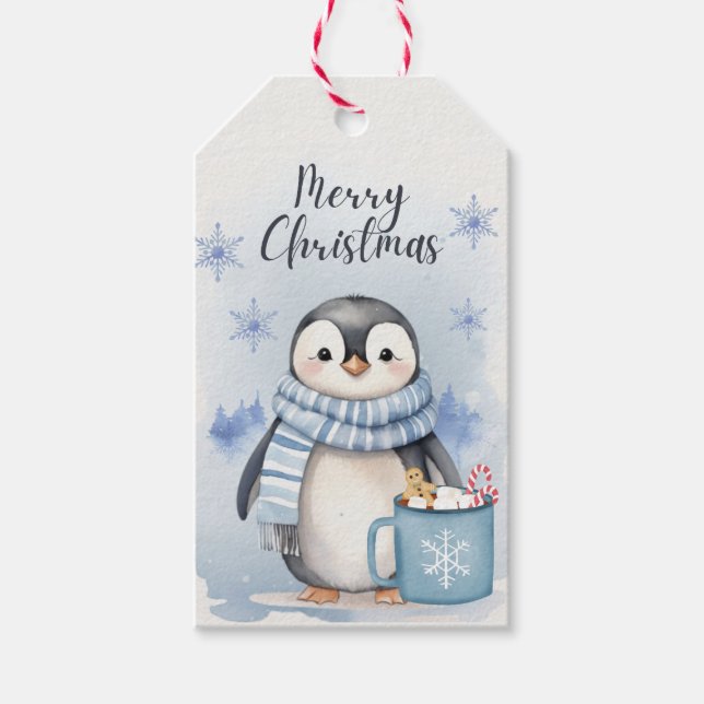 "Cute Penguin 3" Gift Tags (Front)