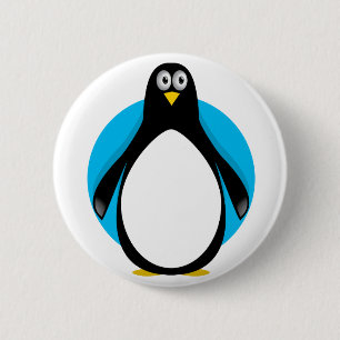 Cute Penguin 6 Cm Round Badge