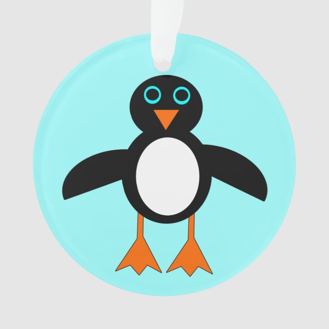 Cute Penguin Acrylic Ornament (Front)