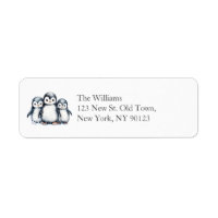 Cute Penguin Address Label