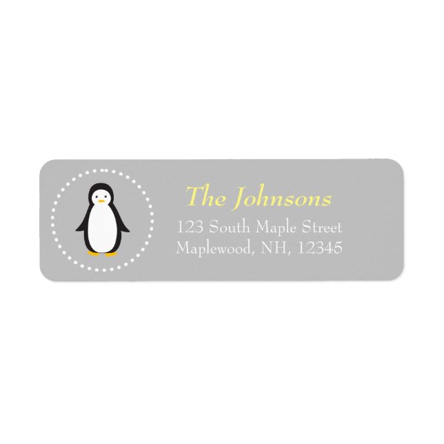 cute penguin address labels (Front)