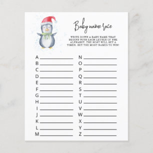 Cute Penguin - Baby name race game