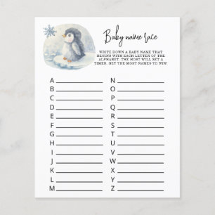 Cute Penguin - Baby name race game