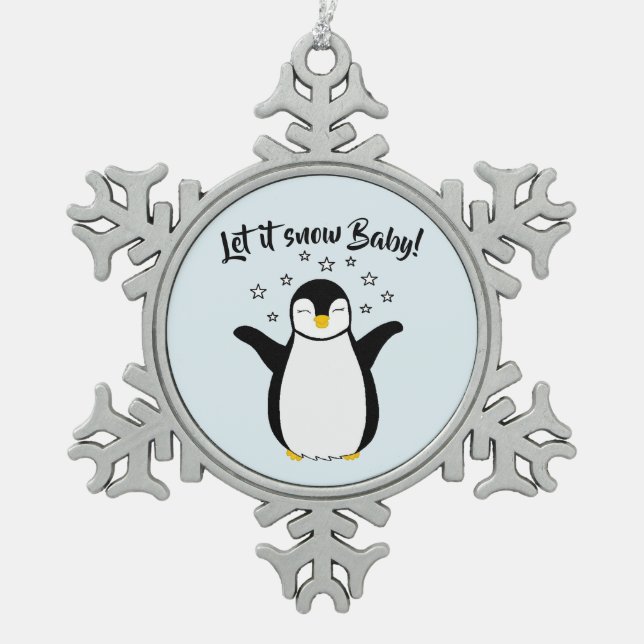 Cute Penguin Baby Ornament (Front)