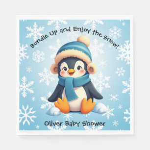 Cute Penguin Baby Shower Paper Napkin