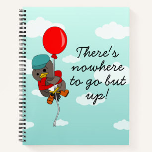 Cute Penguin Balloon Inspirational Quote for Kids Notebook