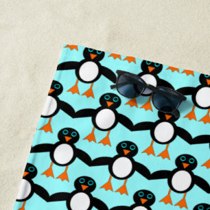 Cute Penguin Beach Towel