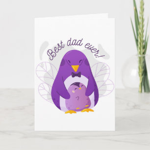 Cute Penguin Best Dad Ever Father's Day Card
