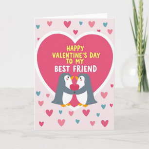 Cute Penguin Best Friend Valentine Card
