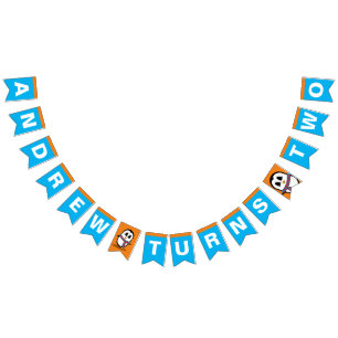 Cute Penguin Birthday Bunting Flags/Banner