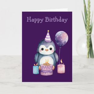 Cute Penguin Birthday Card