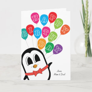 Cute penguin Birthday Card