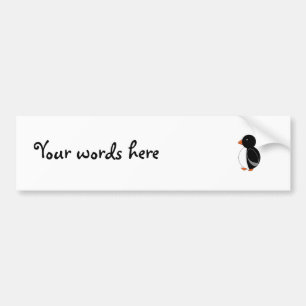 Cute penguin bumper sticker